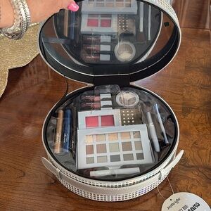 Ulta beauty makeup box with cosmetics Joy Bright Silver Disco Dreams Box NWT